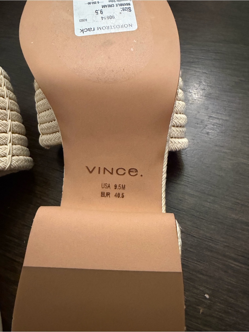 Vince Natural Braided Strap Slide Sandals - Picture 7 of 9